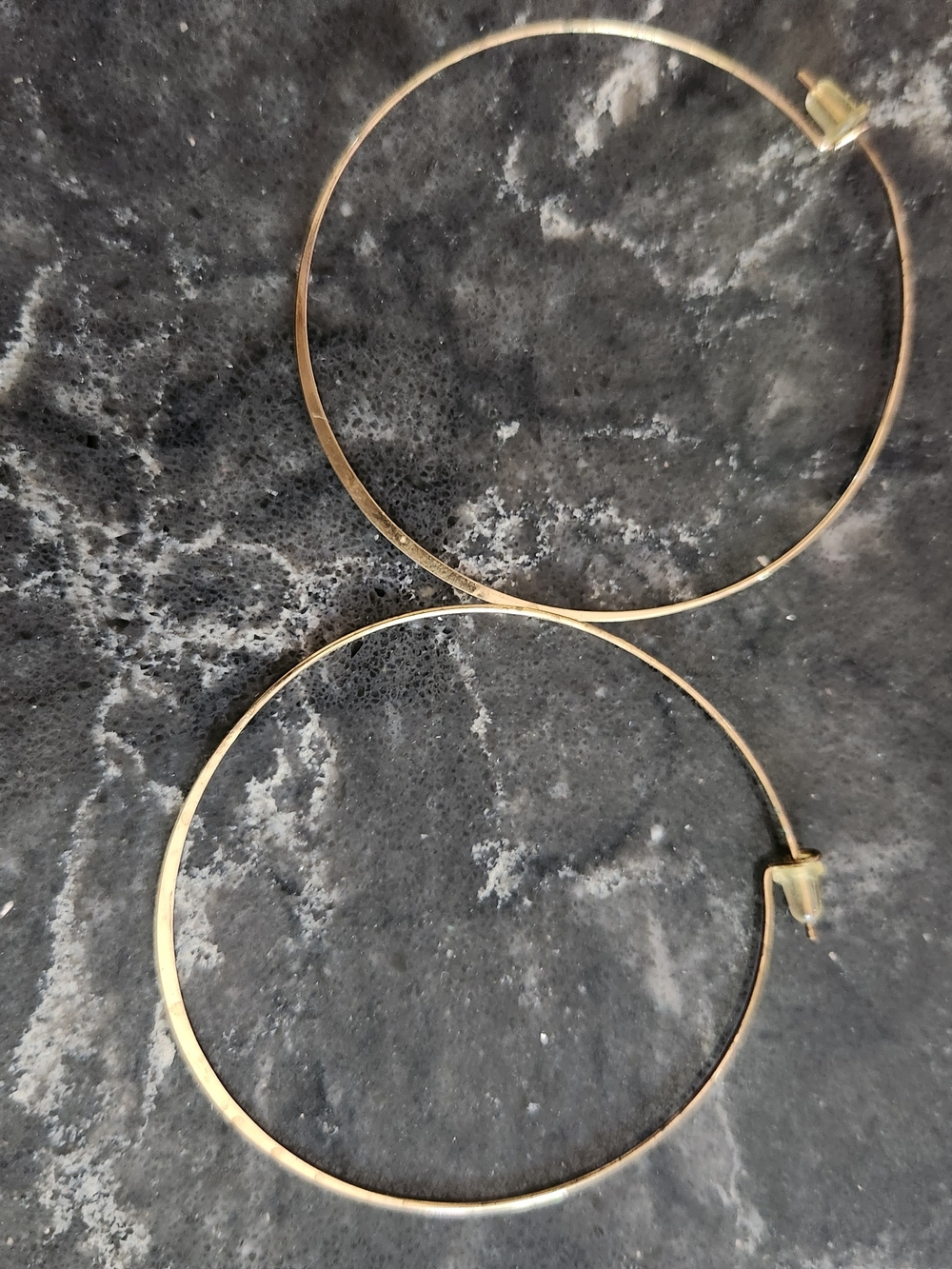 Classic Gold Hoop Earrings for Women - Sleek Lightweight Hoops